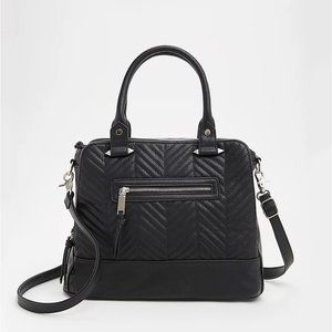 Torrid Quilted Black Satchel Handbag